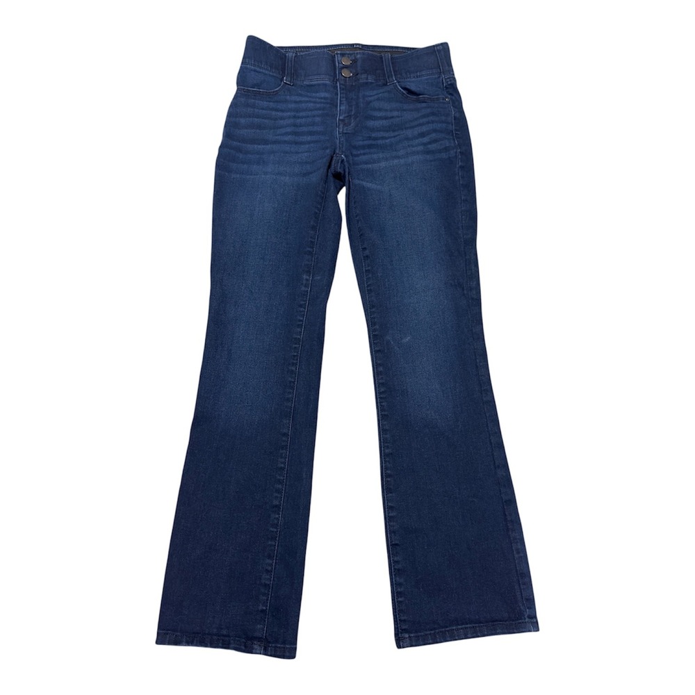 Nine West Curvy Bootcut Jeans Womens 4 Dark Wash Blue High Rise Stretch‎ Denim